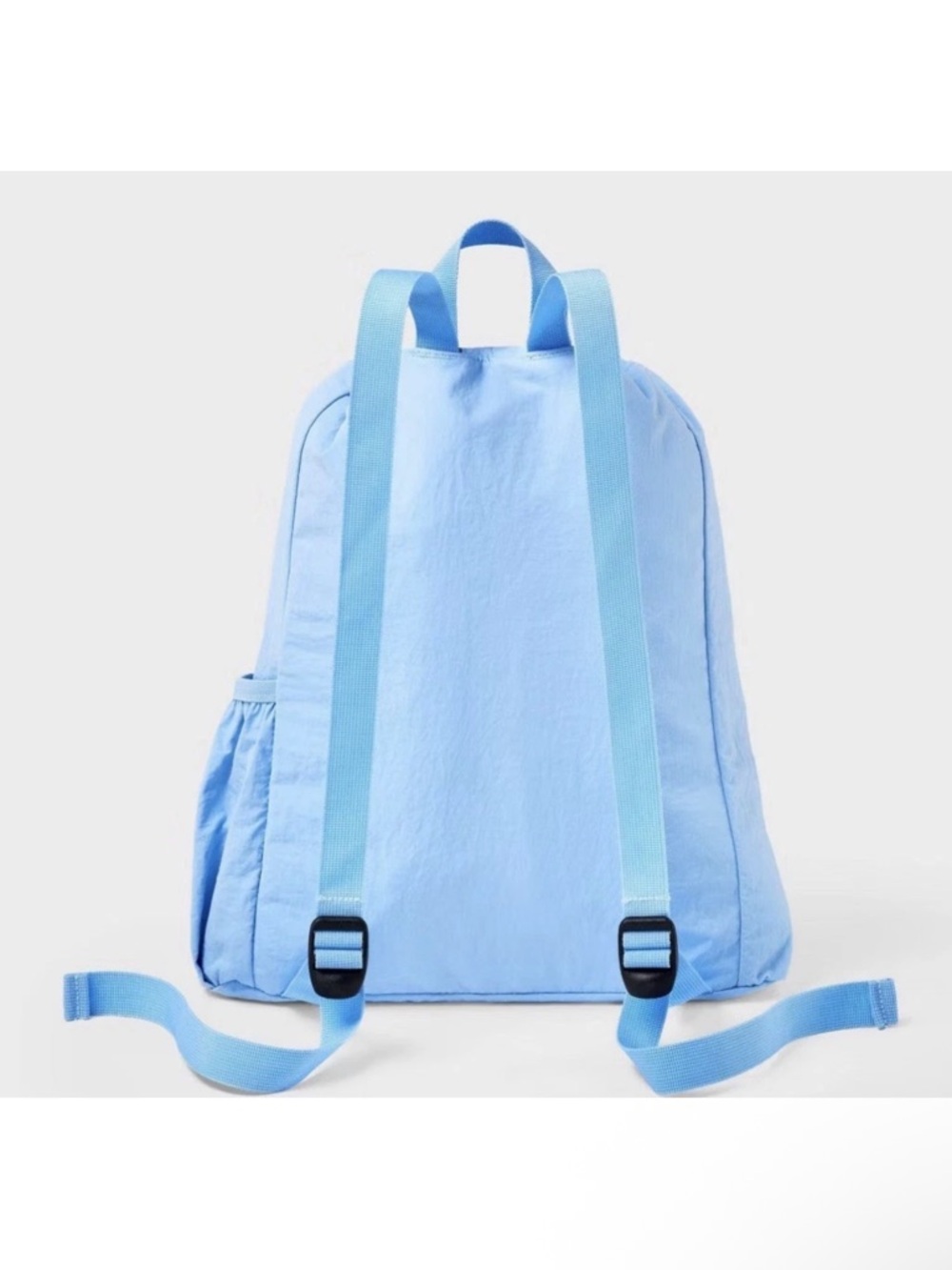 Light Blue Drawstring Everyday Backpack motion - Picture 2 of 2